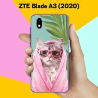 Силиконовый чехол на ZTE Blade A3 (2020) Кот В Очках / для ЗТЕ Блейд А3 (2020)