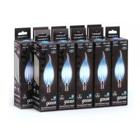 Упаковка ламп 10 штук Gauss Filament Свеча на ветру 5W 450lm 4100К Е14 LED 1/10/50