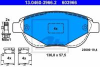 13.0460-3966.2_=852 000B-Sx=573031B!Колодки Дисковые П Peugeot 307, Citroen Xsara 1.6-2.0/Hdi 00> Ate арт. 13.0460-3966.2