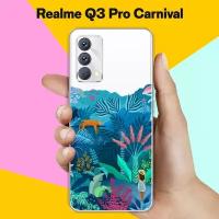 Силиконовый чехол на realme Q3 Pro Carnival Edition Цветы 20 / для Реалми Ку 3 Про Карнивал