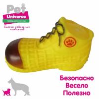 Игрушка для собак Pet Universe ботинок-кусалка со звуком с пищалкой 14*9*5,5 см, винил, PU3031