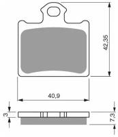 Колодки тормозные дисковые GOLDfren 297 S33 кросс SBS 872, EBC FA602, OEM 470 130 90 300, 8000H7138