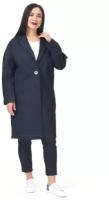 Кардиган-куртка женский джинсовый удлиненный на 1 пуговице с карманами с длинным рукавом plus size (большие размеры)