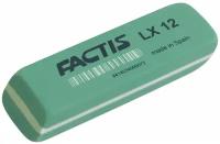 Ластик большой FACTIS LX 12 (Испания), 74х24х13 мм, зеленый, прямоугольный, скошенные края, CPFLX12