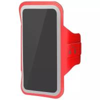 Чехол спортивный (неопрен+полиэстер) для смартфонов до 6.5 дюймов DF SportCase-04 (red)