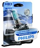 Лампа Галогеновая Головного Света Hb3 P20d 4200k White Vision Ultra 12v 65w Блистер 1 Шт Philips арт. 9005WVUB1