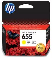 Картридж для струйного принтера HP Deskjet Ink Advantage 3525, 5525, 4515, 4525 №655, желтый (CZ112AE)