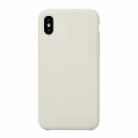 Силиконовая накладка без логотипа (Silicone Case) для Apple iPhone X/XS кремовый