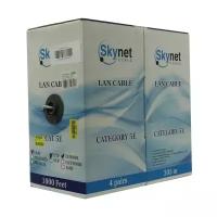 SkyNet Кабель UTP indoor, медный, FLUKE TEST, кат.5e, однож., (305м) box, серый [CSL-UTP-4-CU]