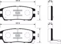 Колодки тормозные задние Sangsin Brake SP1538