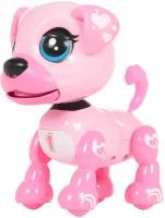 Игрушка интерактивная собака розовый Умный щенок повторюшка 6 функций, отвечает на вопросы на русском языке, Е5599-1