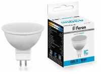 Feron MR16 GU5.3 230V 5W(430lm) 6400K 6K 50x50 матовая LB-24 25125