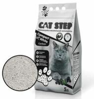 Наполнитель Cat Step комкующийся минеральный Compact White Carbon, 5л