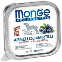 Monge Dog Monoprotein Fruits Влажный корм для собак всех пород Ягненок и Черника 24шт*150г