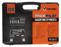 Набор инструментов в кейсе MAXPILER MXT-108-SET, 108 предм., черный