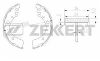 Колодки тормозные Honda Accord I-III 78-, Civic V, VI 91-, HR-V 98- задние барабанные Zekkert