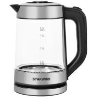 Чайник STARWIND SKG3081, черный/серебристый