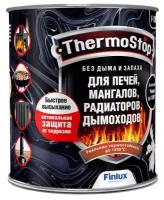 Термостойкая эмаль для печей, мангалов, дымоходов Finlux F-1200, матовая, RAL 9006, 0,5кг, 700°С
