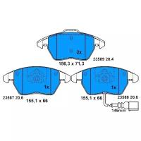 Колодки пер. AUDI A3/VW GOLF V, TOURAN/SKODA OCTAVIA WVA23587