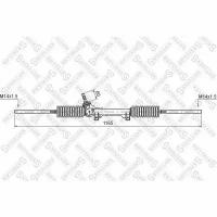 Рейка рулевая с г/у с тягами 52055 для Peugeot Partner 96 0035046SX STELLOX