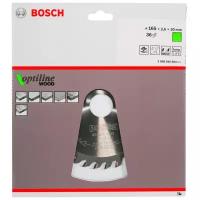 Пильный диск по древесине BOSCH Optiline Wood 165x30x2.6мм (36 зубьев) 2608640603