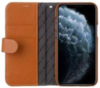 Кожаный чехол книжка Melkco для Apple iPhone 12 Pro Max (6.7") - Wallet Book Type, коричневый