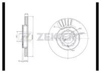 BS5031 ZEKKERT Диск торм. перед. Audi A1 10- A2 00- A3 I 96- Skoda Fabia (6Y 5J) 99- Octavia (1U) 96- Rapid (