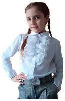Школьная блуза Альянс-Униформ, размер 38/146, белый
