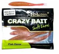 RUBICON Съедобная силиконовая приманка RUBICON Crazy Bait SS 4.5g, 96mm, цвет 010 (6 шт, аромат рыбы)