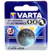 Элементы питания Varta Батарейка литиевая VARTA CR2450 Professional Electronics дисковая 3В бл/1 (06450 101 401)