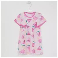 Юниор Текстиль Платье для девочки, цвет розовый/арбуз, рост 92
