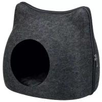 Лежак пещера для кошек Trixie Cat фетр антрацит 38 × 35 × 37 см (1 шт)