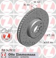 Диск Тормозной Передний R Перфорированный Bmw 5-F07/F10/F11/F18 6-F06/F12/F13 7-F01/02/03/04 Zimmermann 150.3479.52 Zimmerman