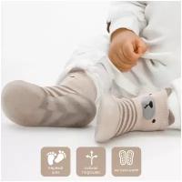 Тапочки Amarobaby First Step Bear, размер 24, бежевый