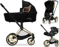 Универсальная коляска Cybex Priam IV 3 в 1, Jeremy Scott Wings, цвет шасси: черный