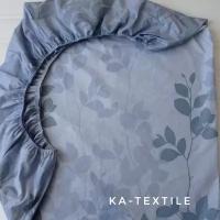 Простыня KA-textile 120х200 на резинке, Перкаль, Ночные тропики