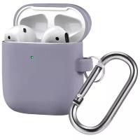 Чехол для Apple AirPods 1/2 силиконовый InnoZone Hang Case - Лавандовый (AP2-20C-MK-18)