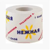 Туалетная бумага Viva Нежная 54 метра 1-слойная светло-серая, 1 рулон