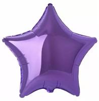 Воздушный шар фольгированный Flexmetal звезда, фиолетовый, металлик, 45 см