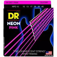 DR Strings NPE-10 Neon Pink Electric 10-46 Medium струны для электрогитары