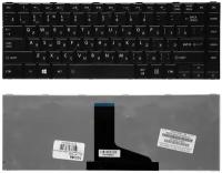 Клавиатура для ноутбука Toshiba Satellite L800, L830, L805, C800, M800, M805 Series. Плоский Enter. Черная, без рамки. PN: 9Z. N7SSQ.001