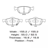 Колодки тормозные передние HONDA ACCORD 2.0-2.4 08-