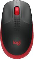 Мышь беспроводная Logitech M190, 1000dpi, Wireless/USB, Черный/Красный, 910-005908