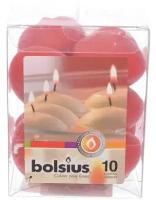 Свечи плавающие Bolsius 10 шт красный