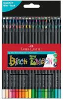 Карандаши цветные Faber-Castell «Black Edition», 36цв, трехгран, черное дерево, заточен, картон