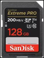 Карта памяти SanDisk SDXC 128 ГБ Class 10, V30, UHS-I U3, 1 шт., черный