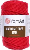 Пряжа YarnArt Macrame Rope 3mm красный (773), 60%хлопок/ 40%вискоза/полиэстер, 63м, 250г, 2шт