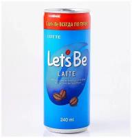 Кофейный напиток Lotte (Лотте) Let's Be Latte (Латте) 0,240 л х 30 банок