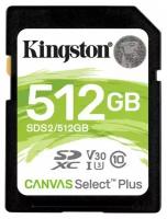 Флеш карта SDHC 512GB Class10 Kingston UHS-I Canvas Select up to 100MB/s (SDS2/512GB)