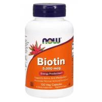 Витамин B NOW Biotin 5000 mg. 120 капс
